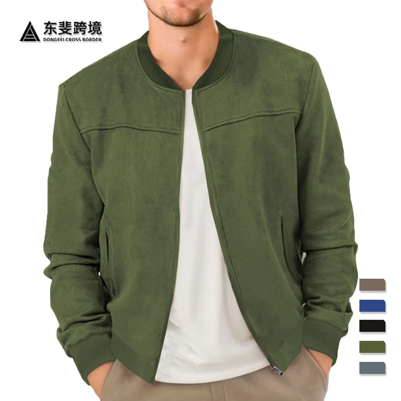 Suede lightweight sportswear jacket