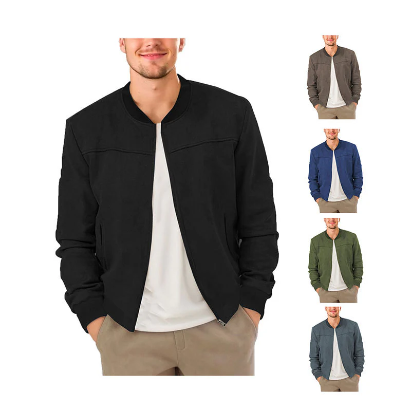 Suede lightweight sportswear jacket